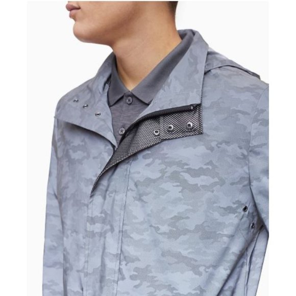 Calvin Klein Reflective Camouflage Zip Rain Coat - Picture 2 of 16